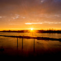 Sonnenaufgang Elbe